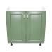 Corp inferior 80 cu 2 usi masca chiuveta Zebra MDF verde dreptunghi